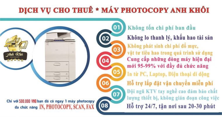 Dịch vụ cho thuê máy photocopy